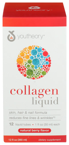 Youtheory - Collagen Liquid Natural Berry, 12 Fl Oz