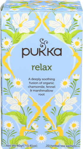 Pukka - Organic Herbal Tea Relax, 20 Tea Bags | Pack of 6