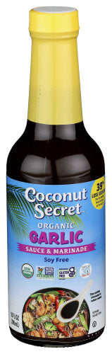 Coconut Secret - Original Coconut Aminos Sauce Garlic, 10 Fl Oz - Pack of 12