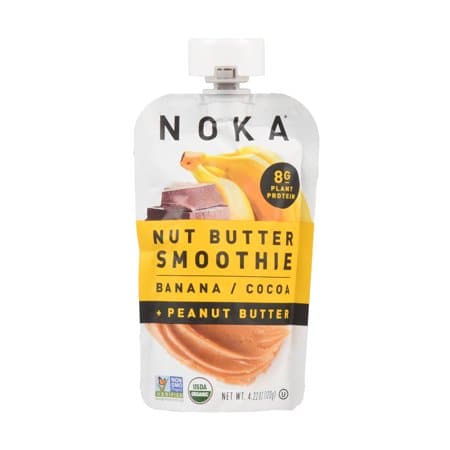 NOKA Nut Butter Organic anic Smoothie Pouches Banana/Cocoa Peanut Butter, 4.22 oz

 | Pack of 6