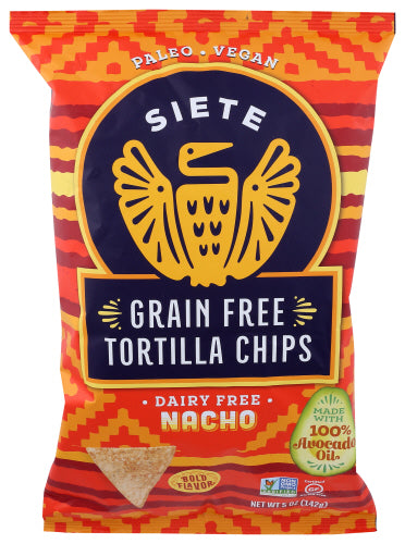 Siete -  Tortilla Chips - Nacho, 5 oz | Pack of 12