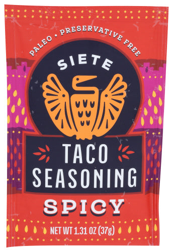 Siete - Spicy Taco Seasoning , 1.31oz  | Pack of 12