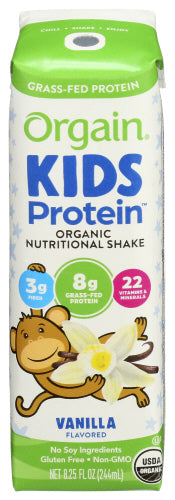 Orgain - Healthy Kids Organic Nutritional Shake Vanilla, 8.25 oz | Pack of 12