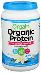 Orgain - Organic Vanilla Bean Plant Based Protein and Superfoods Powder, 2.02lb