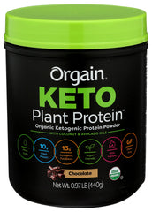 Orgain - Keto Plant-Based Chocolate Protein Powder, 0.97lb