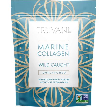 Truvani - Wild Caught Hydrolyzed Marine Collagen Unflavored Protein Powder, 180 Gm