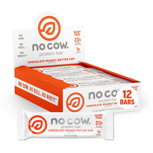 No Cow Chocolate Peanut Butter Cup Protein Bar - 2.12 oz - Pack of 12