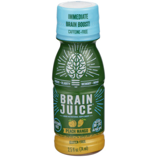 Brain Juice - Caffeine Free Liquid Supplement Shot 2.5 Oz | Pack of 12