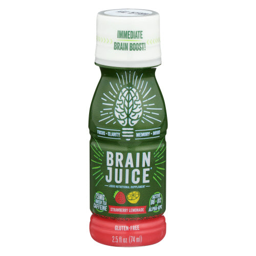 Brain Juice - Strawberry Lemonade Daily Shot, 2.5oz | Pack of 12