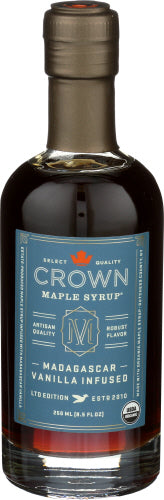 Crown Maple - Madagascar Vanilla Maple Syrup, 8.5 oz | Pack of 8