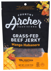 Country Archer - Mango Habanero Beef Jerky, 2.5oz - Pack of 12