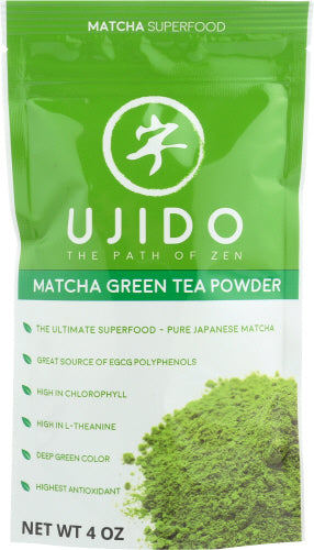 Ujido - Matcha Green Tea Powder, 4 Oz | Pack of 8