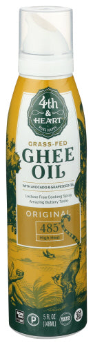 4th Heart - Grass Fed Ghee Oil Original, 5 Fl Oz | Pack of 6