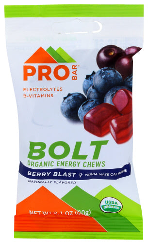 Probar - Bolt Energy Chews - Organic Berry Blast, 2.1 Oz | Pack of 12