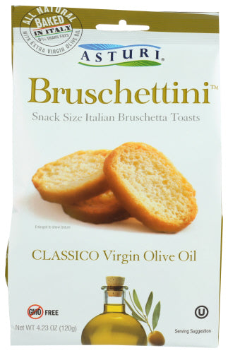 Asturi Original Olive Oil Bruschettini, 4.23 oz | Pack of 12