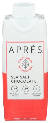 Apres - Sea Salt Chocolate Plant-Based Protein Shake, 11oz | Pack of 12