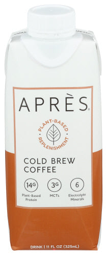 Apres - Cold Brew Latte Plant-Based Protein Shake, 11oz | Pack of 12