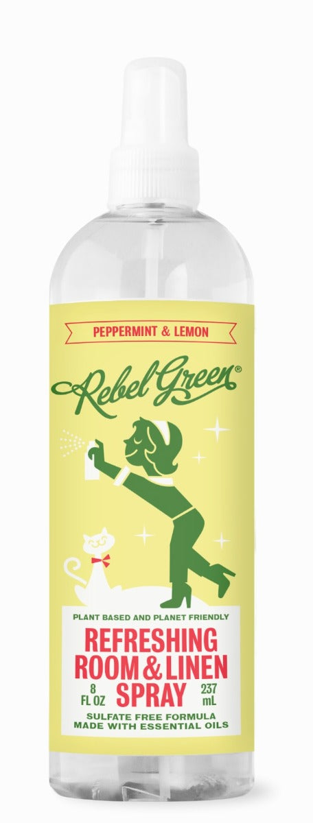 Rebel Green - Mint & Lemon Room Spray, 8Oz | Pack of 8