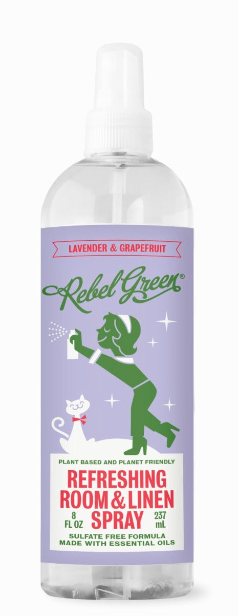 Rebel Green - Linen Lavender Room Spray, 8Oz | Pack of 8