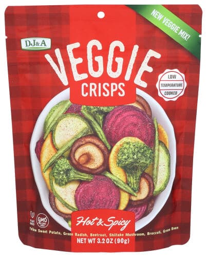 Dj&A - Crisps Veggie Hot N Spicy, 3.17 Oz | Pack of 9