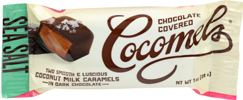 Cocomels - Chocolate Covered Cocomels, Sea Salt, 1 oz - Pack of 15
