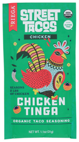 Riega - Organic Chicken Tinga Seasoning, 31g | Pack of 8