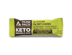 Munk Pack - Keto Granola Bars Almond Butter Cocoa Chip, 4 Bars | Pack of 6