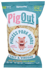 Pigout: Pigless Pork Rinds Salt & Vinegar, 3.5 Oz

 | Pack of 12