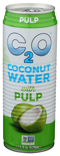 C2O - Pure Coconut Water with Pulp, 17.5 oz | Pack of 12