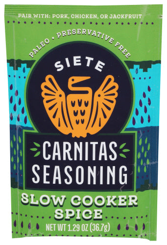 Siete - Carnitas Seasoning, 1.29oz | Pack of 12