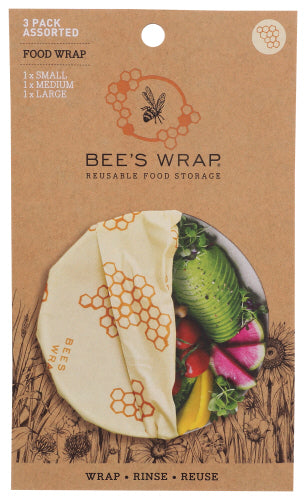 Bees Wrap - Assorted 3 Pack in Honeycomb Print ,  6 EA. -  Pack of 6