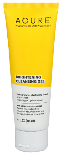 Acure - Brightening Cleansing Gel, 4 Fl Oz