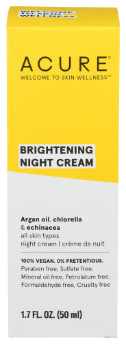 Acure - Brightening Night Cream, 1.7 Fl Oz