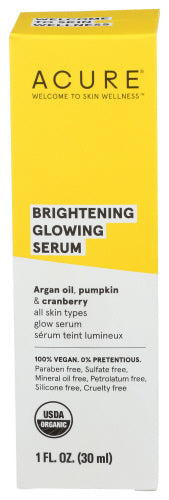 Acure - Brightening Glowing Serum, 1 oz