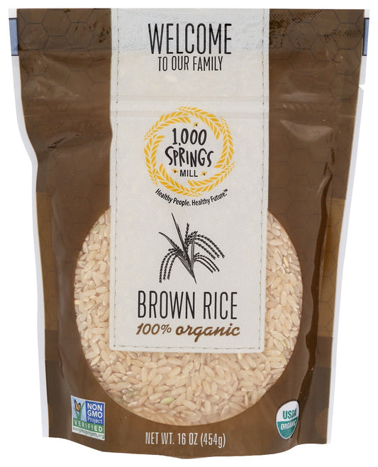 1000 Springs Mill -  Brown Rice , 16 OZ. | Pack of 4