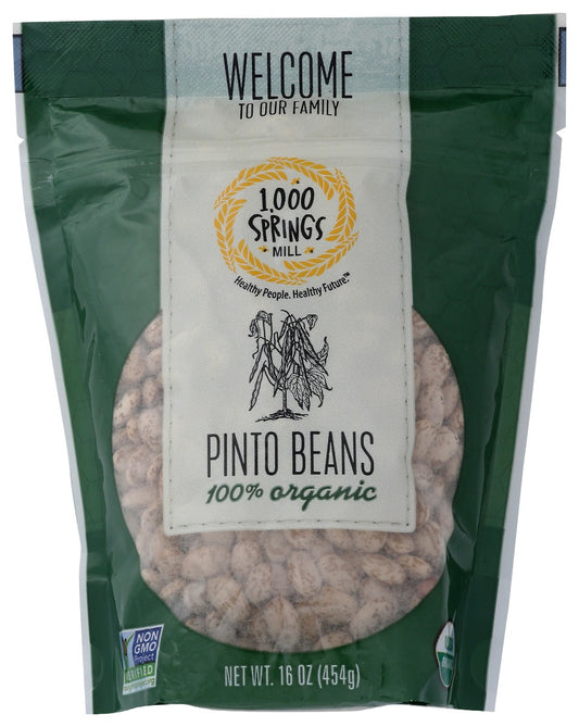 1000 Springs Mill - Pinto Beans , 16 OZ. | Pack of 4