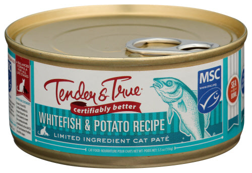 Tender & True - Wet Cat Food Whitefish & Potato Recipe, 5.5 Oz | Pack of 24