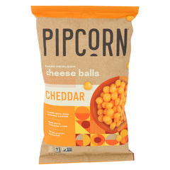 Pipcorn - Cheddar Cheese Balls , 4.5oz  | Pack of 12