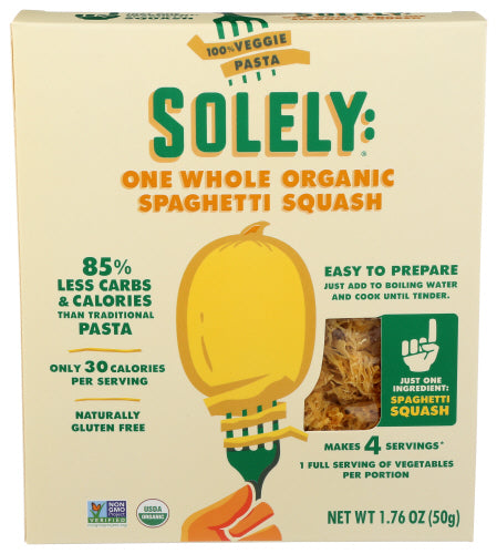 Solely - Organic Spaghetti Squash Pasta, 1.76 oz. | Pack of 6