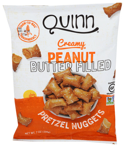 Quinn - Foods Pretzel Nuggets Creamy Peanut Butter Filled, 7 Oz | Pack of 8