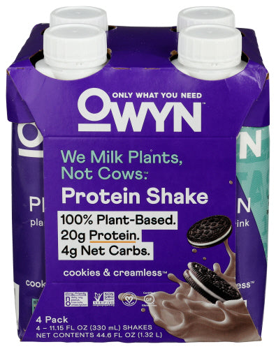 OWYN - Protein Shake Cookies N' Creamless 4 Pack, 44.6 Fl Oz