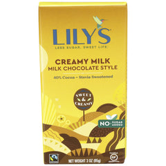 Lily's - Creamy Milk Chocolate Style Bar, 3oz | Pack of 12