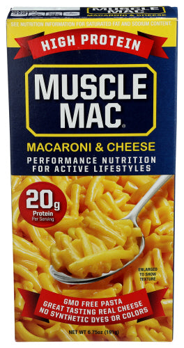 Muscle Mac - High Protein Macaroni & Cheese, 6.75 Oz | Pack of 10