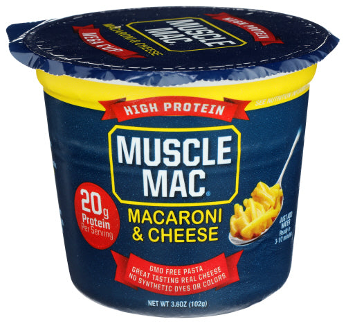 Muscle Mac - Macaroni & Cheese Microwave Cup, 3.6 Oz | Pack of 12
