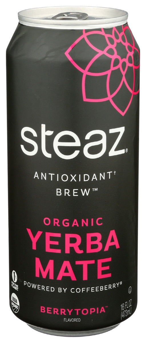 STEAZ - Berrytopia Yerba Mate, 16 Oz | Pack of 12