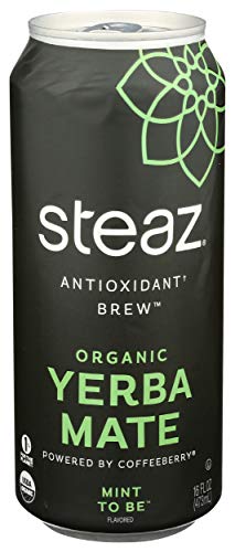 STEAZ - Mint to Be Yerba Mate Drink,  16 Oz | Pack of 12