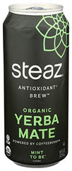 STEAZ - Mint to Be Yerba Mate Drink,  16 Oz | Pack of 12