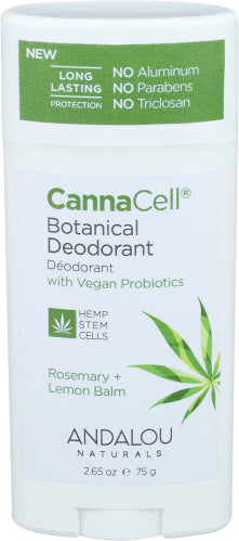 Andalou Naturals - Cannacell Rosemary and Lemon Balm, 2.65 Oz