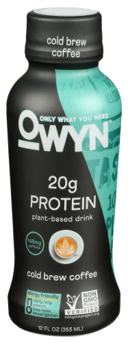 Owyn - Plant Based Protein Shake - Cold Brew Coffee, 12 oz | Pack of 12