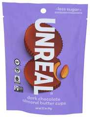 Unreal - Dark Chocolate Almond Butter Cups, 3.2 OZ. | Pack of 6